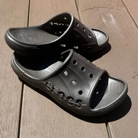 Crocs Baya Brown Slip-On Slides Sandals Lightweight Mens size 12 - Picture 1 of 7